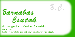 barnabas csutak business card