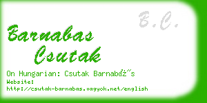 barnabas csutak business card